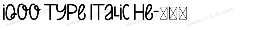 iQOO type Italic He字体转换